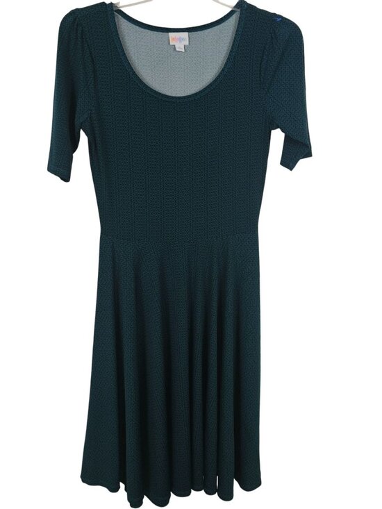 Preppy Fairycore Casual Cottage Cabin Preppy Peasant T-Shirt Dress Green LG - Picture 1 of 14